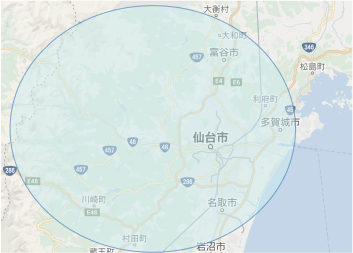訪問美容 宮城県の出張範囲